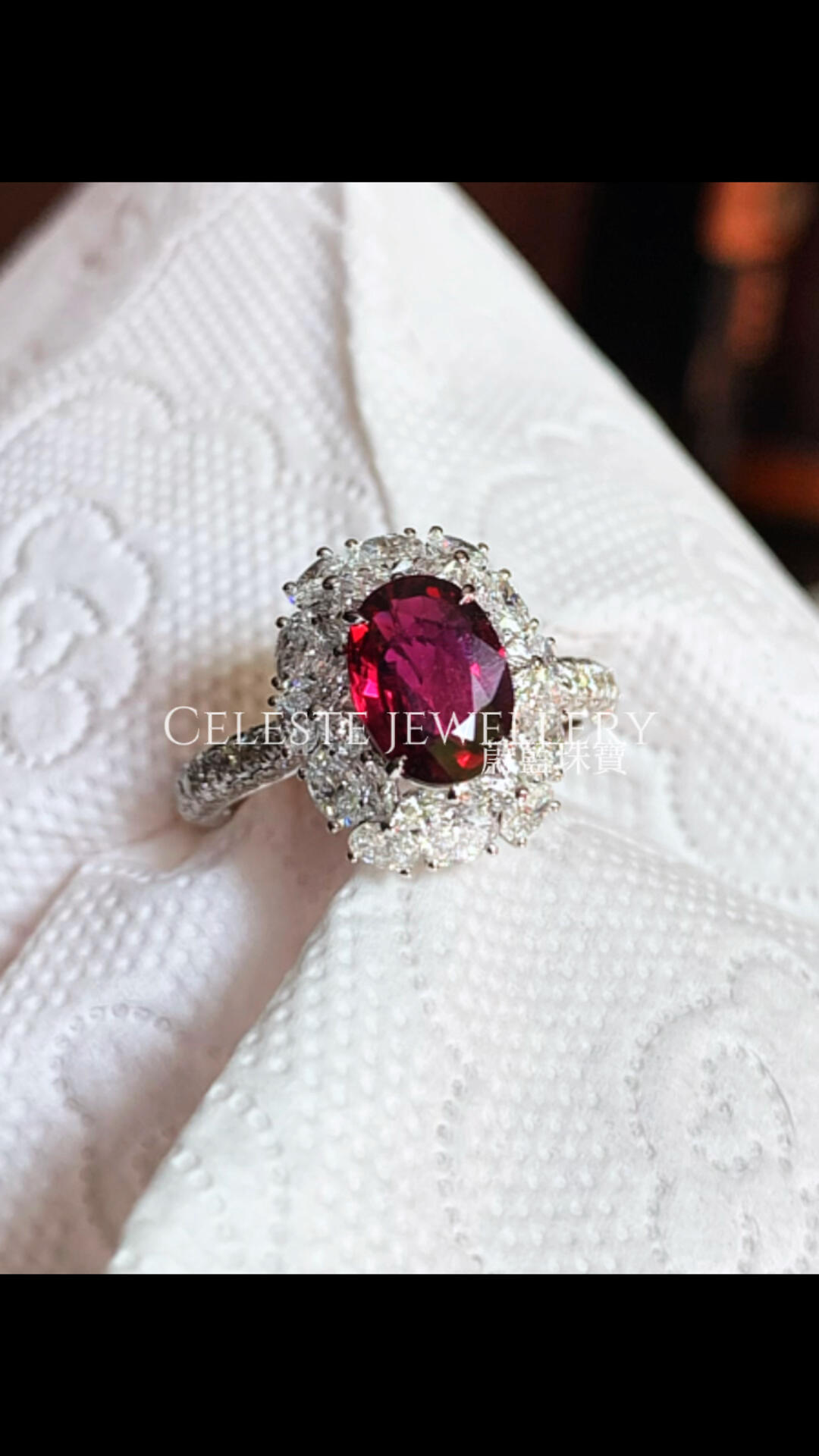 The elegance of precious gemstones ring