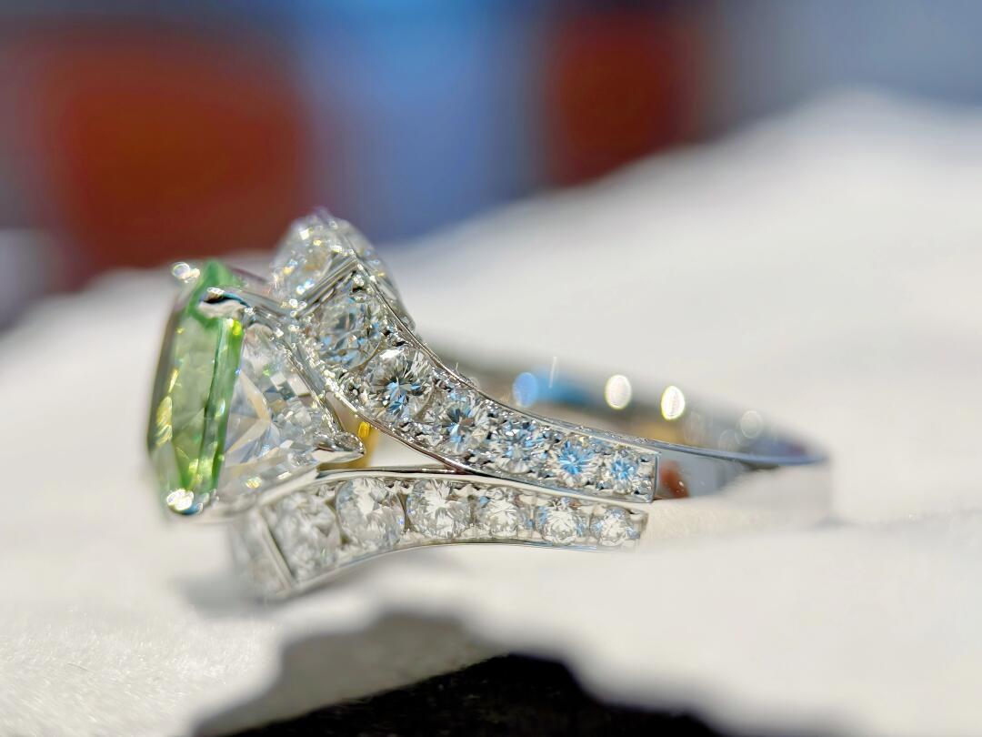 Green tourmaline ring