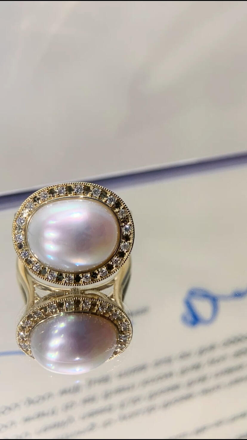 So this is how pearls can be set ring